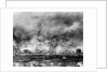 Allied Bombing on German Controled Town by Anonymous