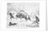 Prehistoric Men Hunting Oxen by Anonymous