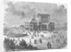 Engraving of the Festspielhaus in Bayreuth, Germany by Anonymous