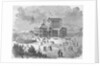 Engraving of the Festspielhaus in Bayreuth, Germany by Anonymous