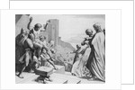 Print of the Crowd Choosing Between Barabbas and Jesus Christ by Anonymous