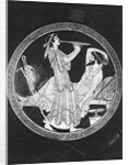 Greek Pottery with a Musician and a Reclining Man by Anonymous