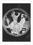 Greek Pottery with a Musician and a Reclining Man by Anonymous