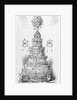Drawing of Wedding Cake Print by Anonymous