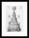 Drawing of Wedding Cake Print by Anonymous