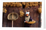 Miao Woman and Drying Produce by Anonymous
