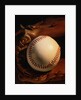 Baseball and a Pitcher's Mitt by Anonymous