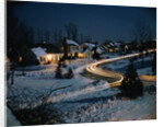 Neighborhood at Night by Anonymous