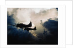 US Navy SBD Dauntless Dive Bombers in Flight by Anonymous