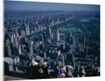 Tourists Looking Over Manhattan at Central Park by Anonymous