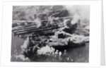 Aerial View of Smoking Land Attacks by Anonymous
