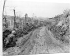 American Soldiers Kneeling on Side of Road in Okinawa by Anonymous