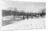Men Gathering Ice from Frozen Pond by Anonymous
