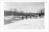Men Gathering Ice from Frozen Pond by Anonymous