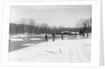 Men Gathering Ice from Frozen Pond by Anonymous