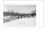 Men Gathering Ice from Frozen Pond by Anonymous