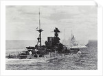British Warship Barham at Sea by Anonymous