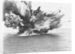 British Warship Barham Exploding at Sea by Anonymous