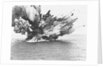 British Warship Barham Exploding at Sea by Anonymous