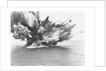 British Warship Barham Exploding at Sea by Anonymous