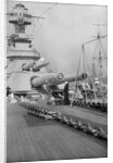 Sailors Painting a Battleship's Guns by Anonymous