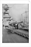 Sailors Painting a Battleship's Guns by Anonymous