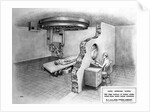 Illustration of Employee Using Cancer Treatment Machinery on Patient by Anonymous