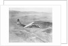 Airplane Flying Over Landscape by Anonymous
