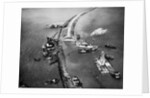 Aerial View of Ships Building a Dyke by Anonymous