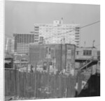 Modern Apartment Building Behind Slum Tenement in Chicago by Anonymous
