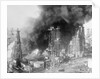 Oil Wells Spouting Streams of Fire by Anonymous