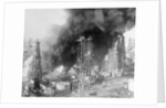 Oil Wells Spouting Streams of Fire by Anonymous