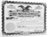 View of Stock Certificate Owned by Henry Ford by Anonymous
