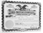 View of Stock Certificate Owned by Henry Ford by Anonymous