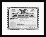 View of Stock Certificate Owned by Henry Ford by Anonymous
