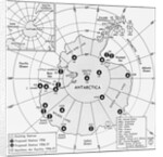 Map of Research Stations in Antarctica by Anonymous