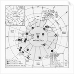 Map of Research Stations in Antarctica by Anonymous