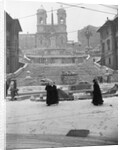 Snow Covering Rome's Spanish Steps by Anonymous