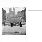 Snow Covering Rome's Spanish Steps by Anonymous