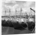 View of Ships Near Pier by Anonymous