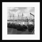 View of Ships Near Pier by Anonymous