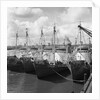View of Ships Near Pier by Anonymous