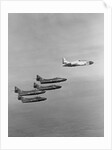 The Lockheed T2V-1 SeaStar Teaming up with the Blue Angels Stunt Team by Anonymous