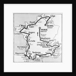 Map Showing Route of Tour De France by Anonymous