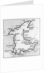 Map Showing Route of Tour De France by Anonymous