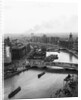 Overview of Shanghai, Fire in Background by Corbis