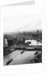 Overview of Shanghai, Fire in Background by Corbis