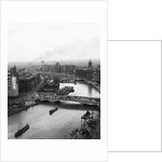 Overview of Shanghai, Fire in Background by Anonymous