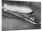 Graf Zeppelin Flying Above the S.S. New York by Anonymous