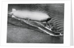Graf Zeppelin Flying Above the S.S. New York by Anonymous